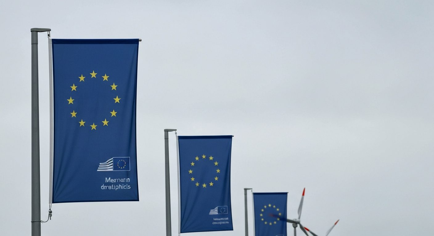 Drapeau européen et symboles écologiques