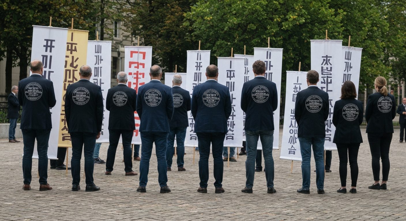 Rassemblement citoyen et banderoles
